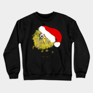 Funny Bird in Santa Hat! Crewneck Sweatshirt